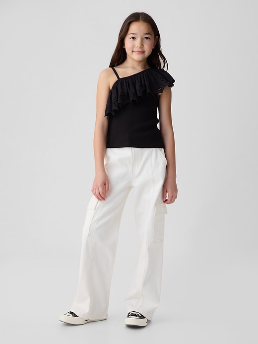 Image number 3 showing, Kids Asymmetrical Eyelet Top