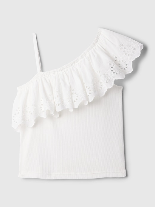 Image number 4 showing, Kids Asymmetrical Eyelet Top