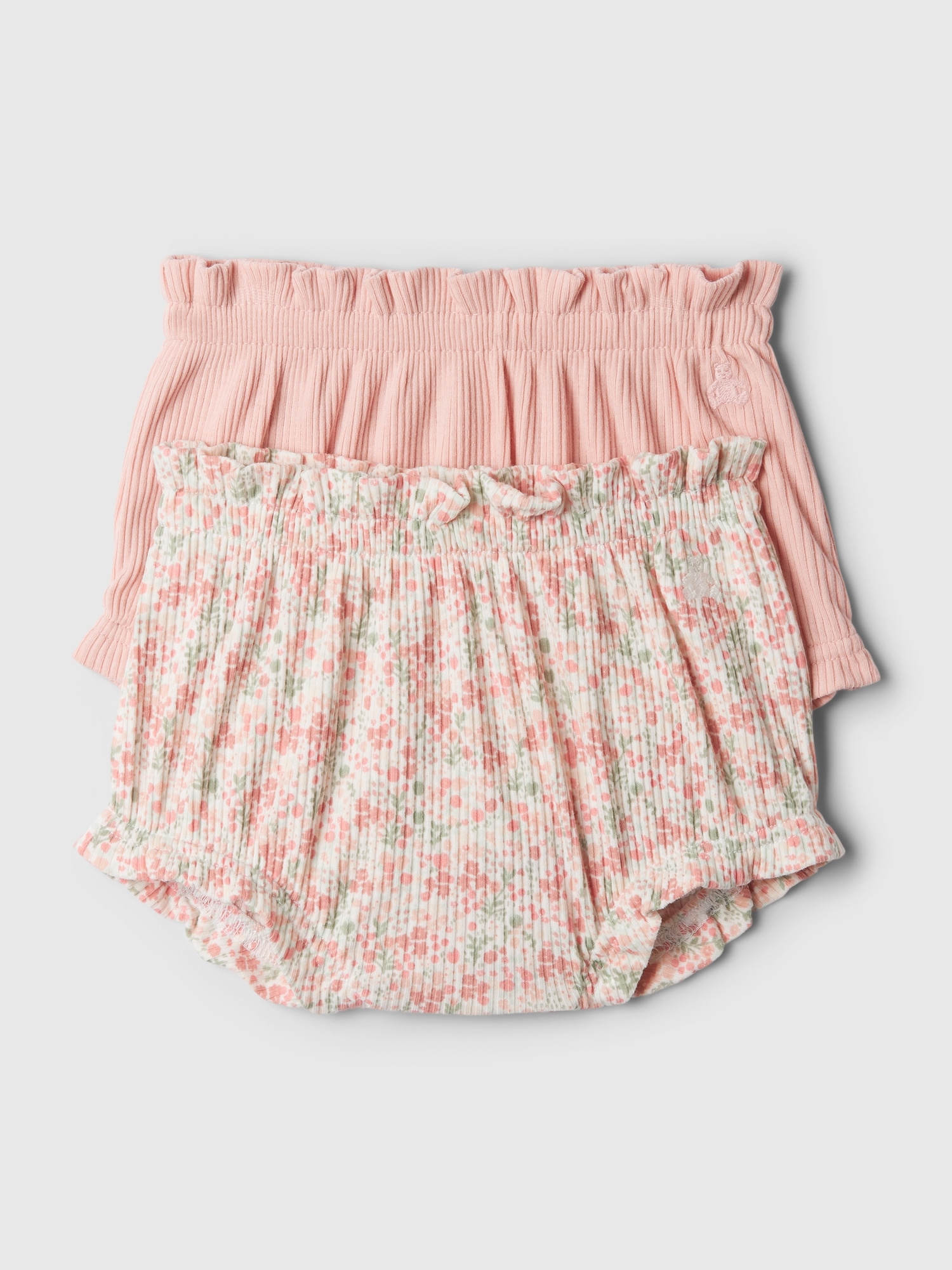Shop Gap Baby First Favorites Rib Bubble Shorts (2-pack) In Pink Dust