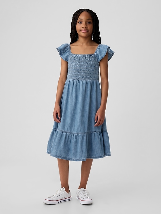 Image number 1 showing, Kids Smocked Midi Dress