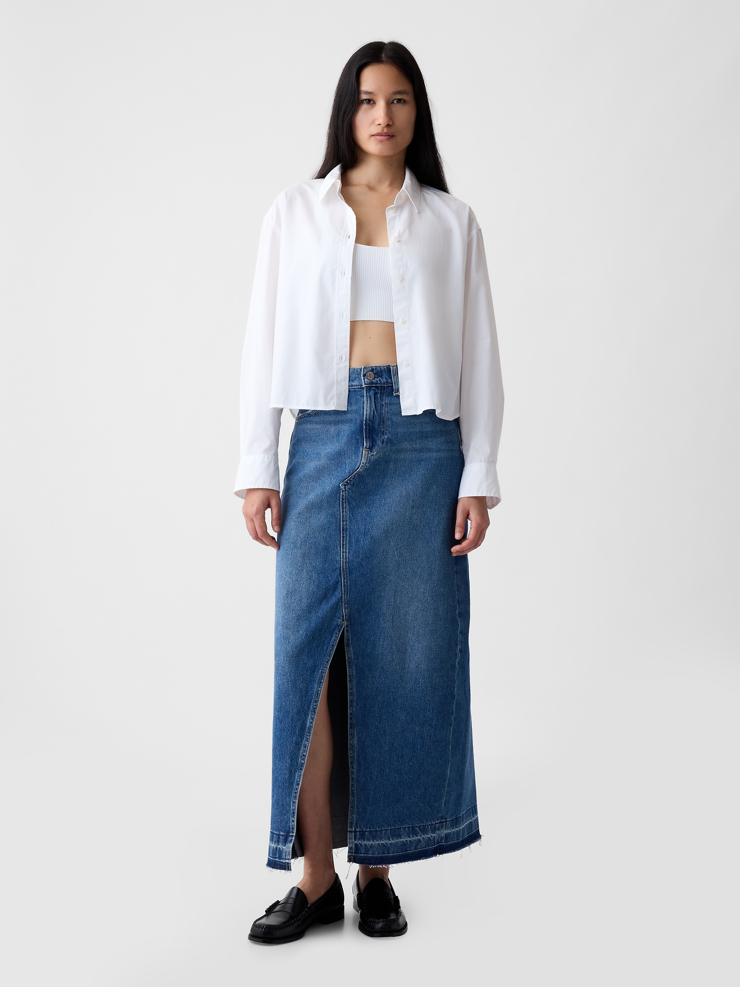 WUARI Skirt High Waist Denim Skirt for Women Summer Short Skirt Woman Skirts  (Color : White, Size : L) : Buy Online at Best Price in KSA - Souq is now  Amazon.sa: Fashion
