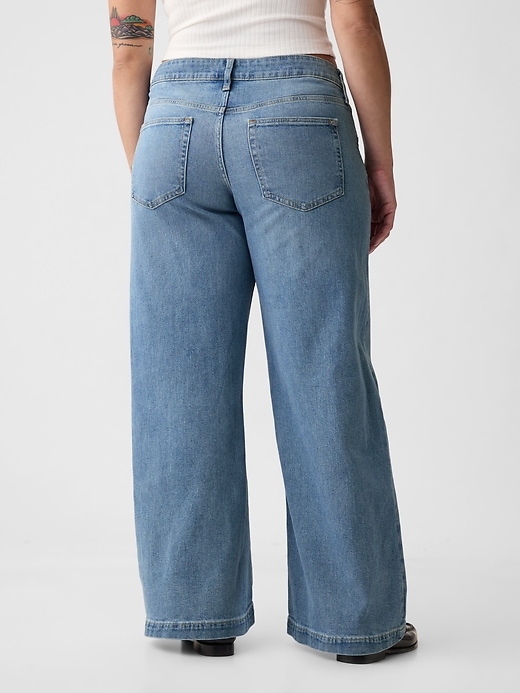 Image number 6 showing, Low Rise Stride Wide-Leg Jeans