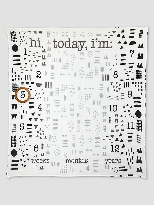 Image number 1 showing, Honest Baby Clothing Organic Milestone Blanket