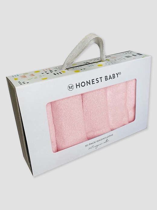 Image number 1 showing, Honest Baby Clothing Ten Pack Organic Cotton Baby Terry Washcloths