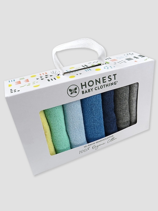 Image number 3 showing, Honest Baby Clothing Ten Pack Organic Cotton Baby Terry Washcloths