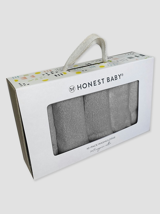 Image number 5 showing, Honest Baby Clothing Ten Pack Organic Cotton Baby Terry Washcloths