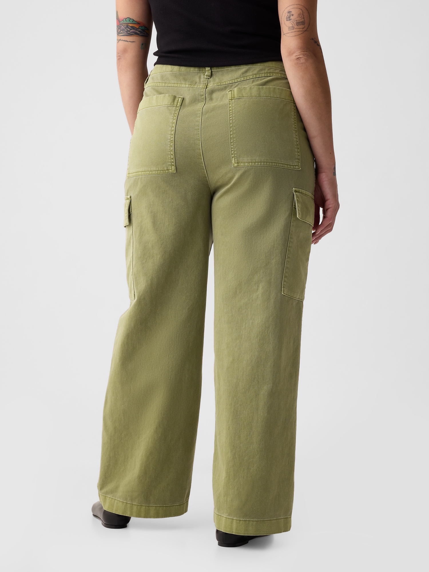Fashion (Light Green)Cargo Pants Women High Waist Casual Khaki