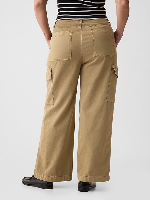 Image number 6 showing, Mid Rise Loose Khaki Cargo Pants