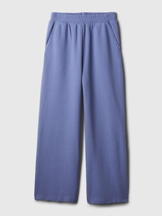 Image number 5 showing, Textured Wide-Leg Ankle Sweatpants