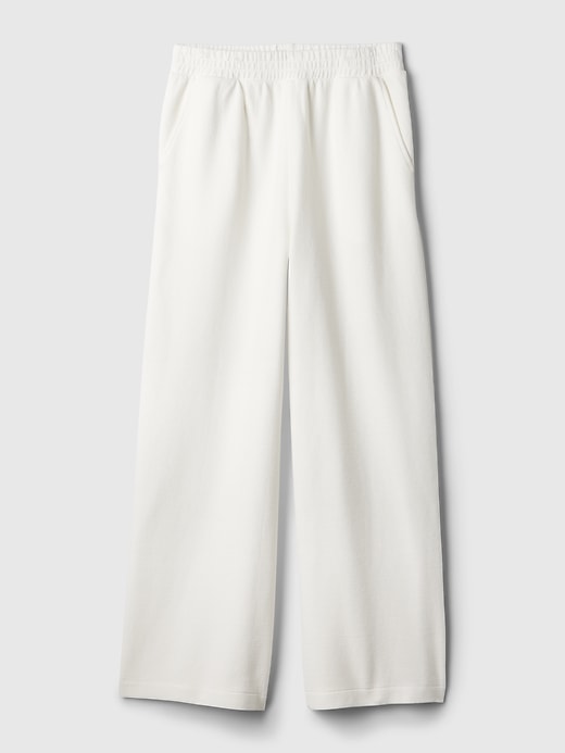 Image number 5 showing, Textured Wide-Leg Ankle Sweatpants