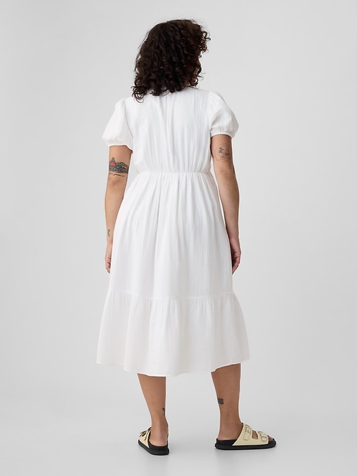 Image number 5 showing, Crinkle Gauze Midi Dress
