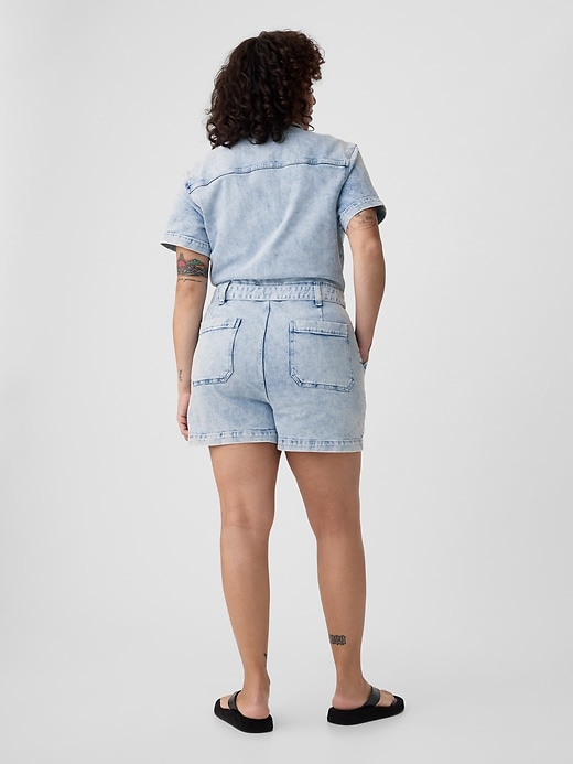 Image number 4 showing, Belted Denim Romper