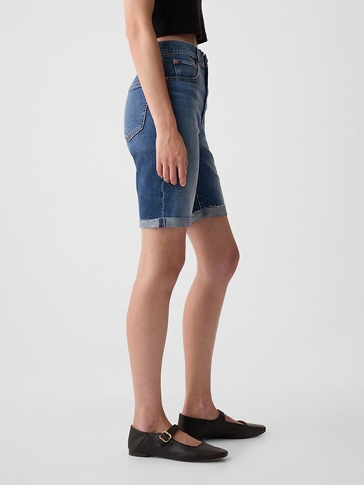 Image number 3 showing, 9" High Rise Bermuda Shorts