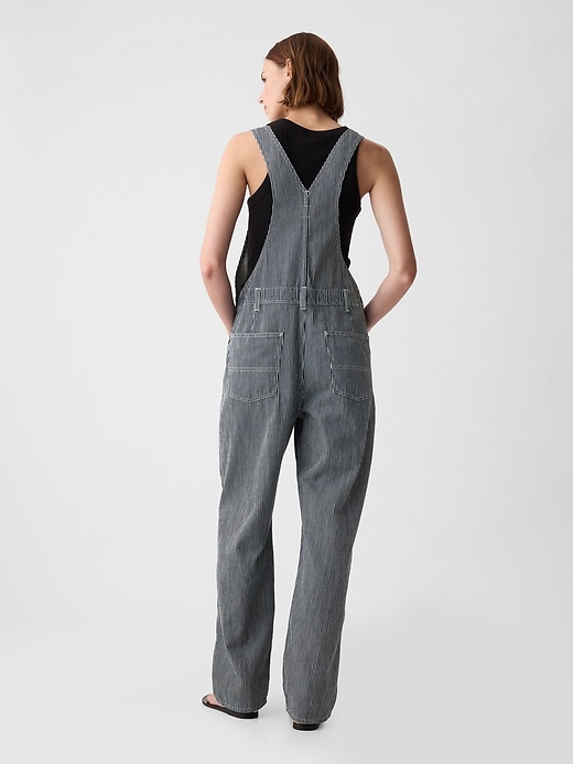 Image number 3 showing, Striped Loose Overalls