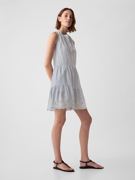 Image number 3 showing, Eyelet Mini Shirtdress