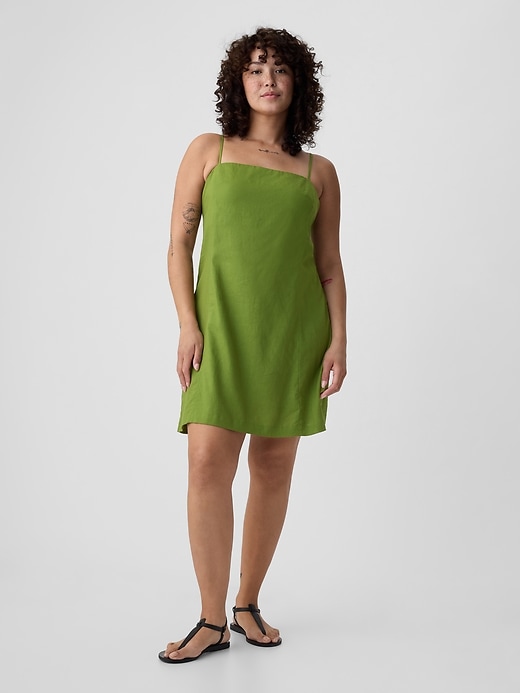 Image number 4 showing, Linen-Blend Mini Dress