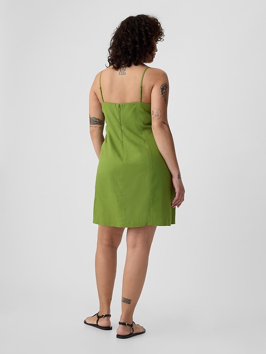 Image number 5 showing, Linen-Blend Mini Dress