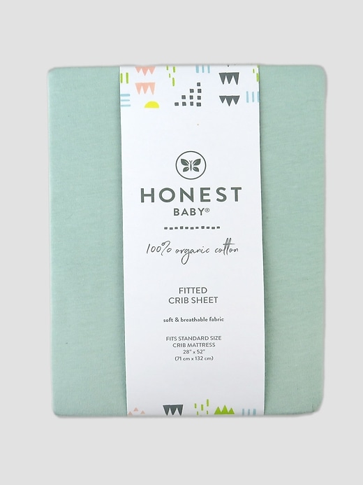 Image number 3 showing, Honest Baby Clothing Organic Cotton Fitted Crib Sheet