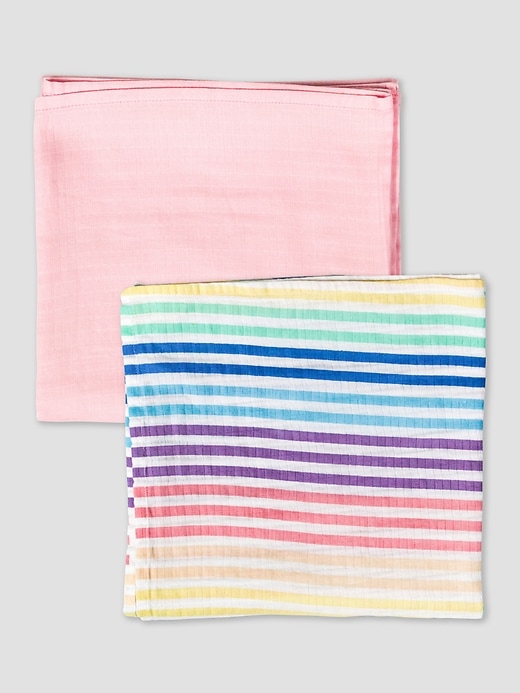 Image number 3 showing, Honest Baby Clothing Two Pack Organic Cotton Swaddle Blankets