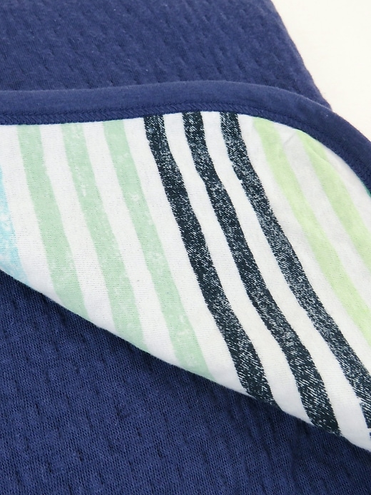 Image number 3 showing, Honest Baby Clothing Organic Cotton Matelasse Reversible Receiving Blanket