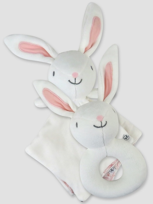 Image number 1 showing, Honest Baby Clothing Lovey and Rattle Set