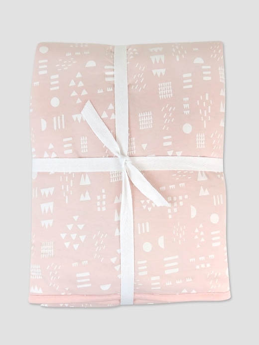 Image number 1 showing, Honest Baby Clothing Organic Cotton Reversible Baby Blanket