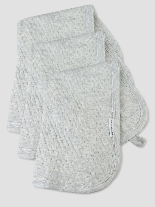 Image number 4 showing, Honest Baby Clothing 3 Pack Organic Cotton Matelasse Burp Cloth