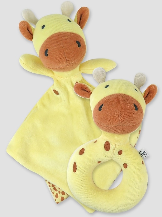 Image number 4 showing, Honest Baby Clothing Lovey and Rattle Set