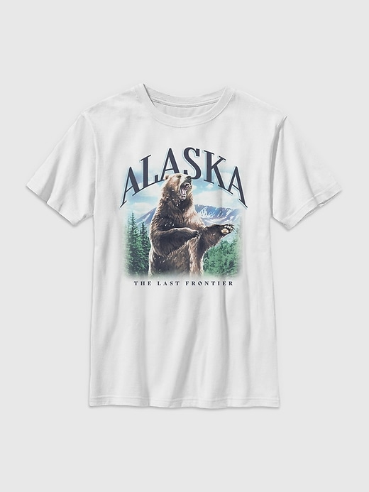 Image number 1 showing, Kids Alaska Last Frontier Bear Graphic Tee