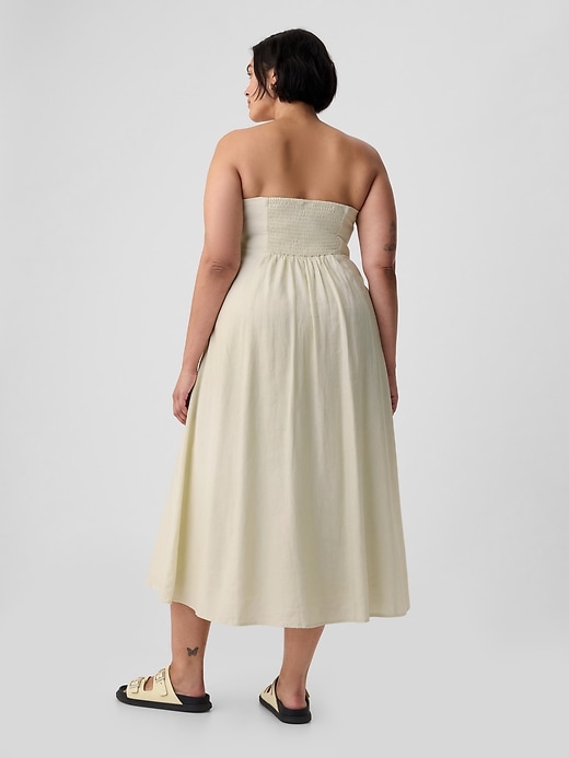 Image number 5 showing, Linen-Blend Midi Dress