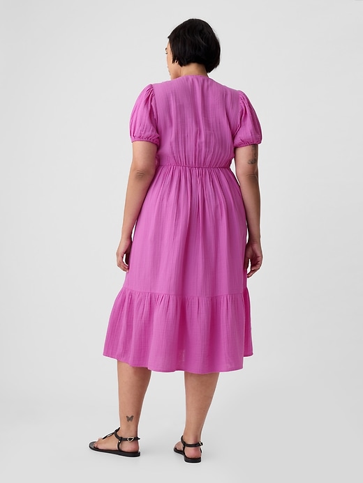 Image number 6 showing, Crinkle Gauze Midi Dress