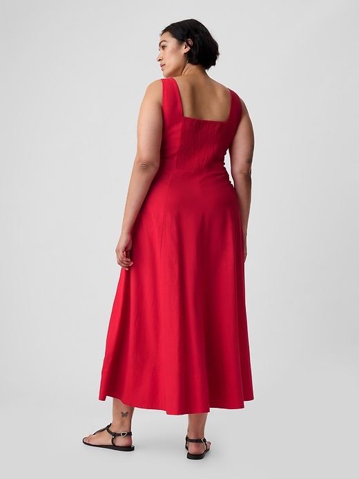 Image number 6 showing, Linen-Blend Midi Dress