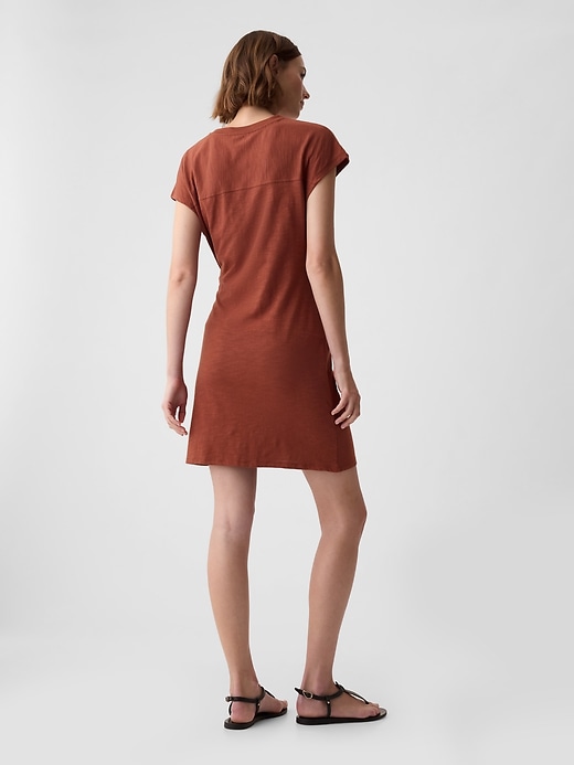 Image number 2 showing, Tie-Knot Mini T-Shirt Dress