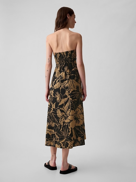 Image number 2 showing, Linen-Blend Midi Dress