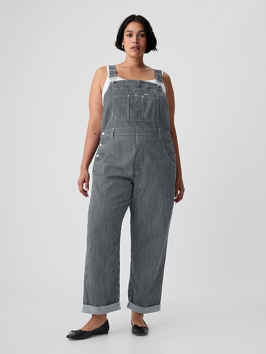 Image number 4 showing, Striped Loose Overalls