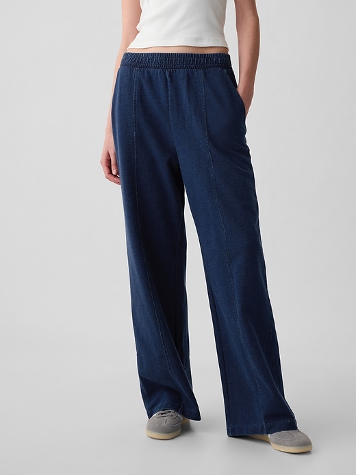 Heavyweight French Terry Seamed Wide-Leg Sweatpants | Gap