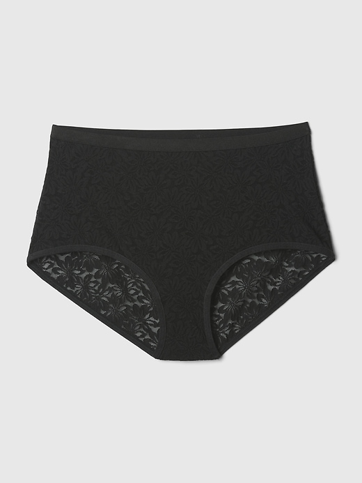 Image number 4 showing, High Rise Floral Lace Brief