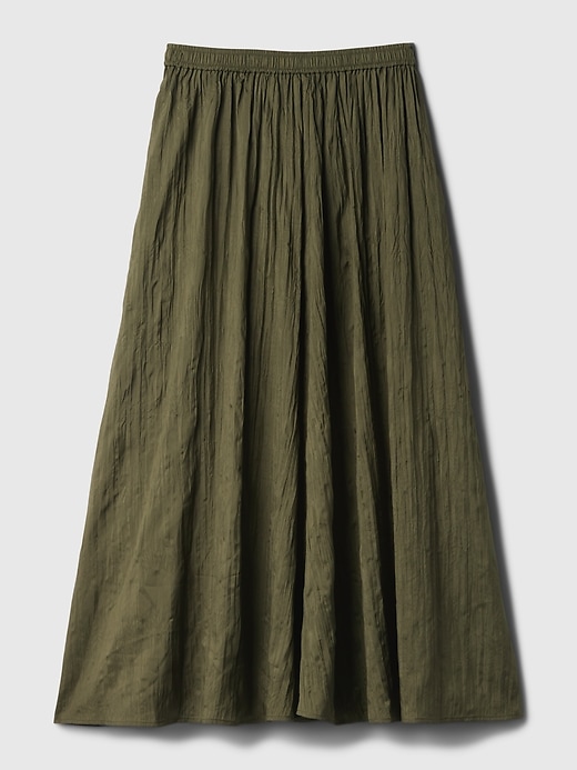 Image number 4 showing, Textured Crinkle Pull-On Midi Skirt