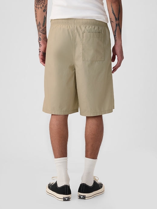 Image number 2 showing, 10" Poplin Easy Shorts with E-Waist
