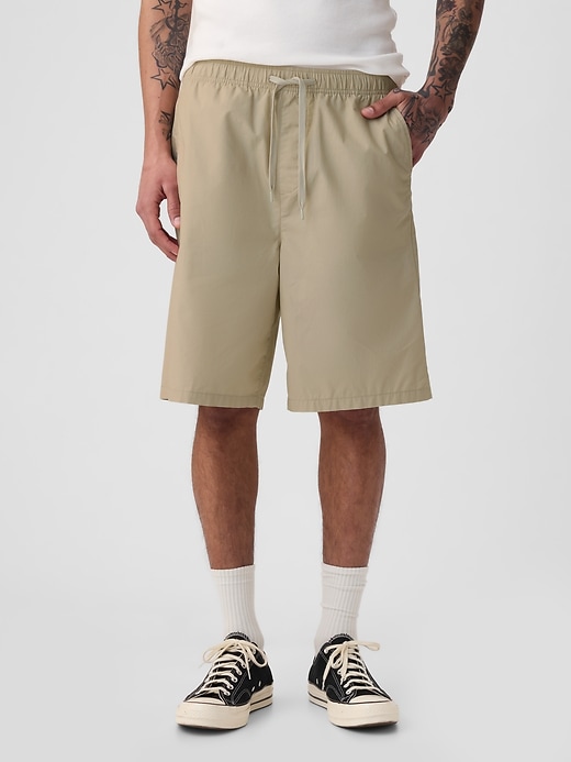 Image number 3 showing, 10" Poplin Easy Shorts with E-Waist