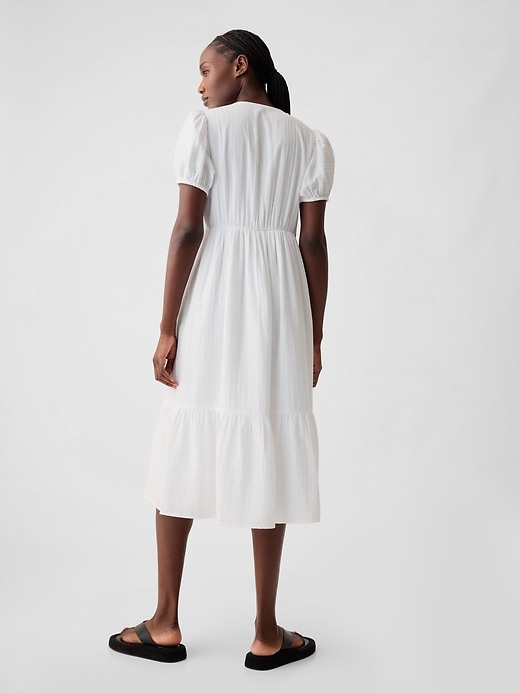 Image number 2 showing, Crinkle Gauze Midi Dress