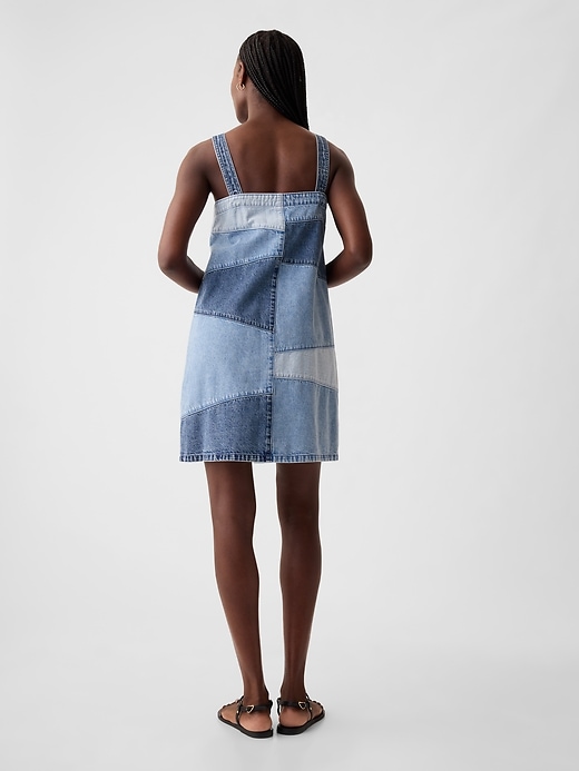 Image number 2 showing, Patchwork Denim Mini Dress