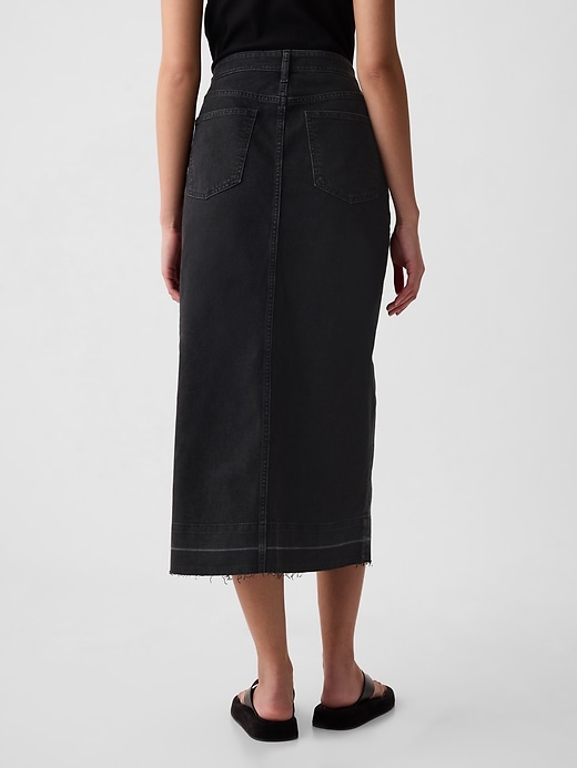 Image number 2 showing, Denim Midi Skirt
