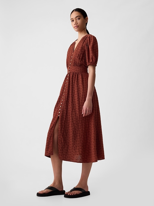 Image number 3 showing, Eyelet Maxi Dress