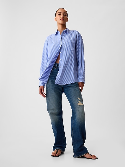 Image number 3 showing, Organic Cotton Poplin Big Shirt