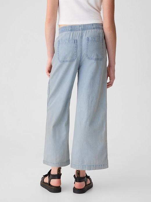 Image number 3 showing, Kids High Rise Pull-On Denim Cargo Jeans