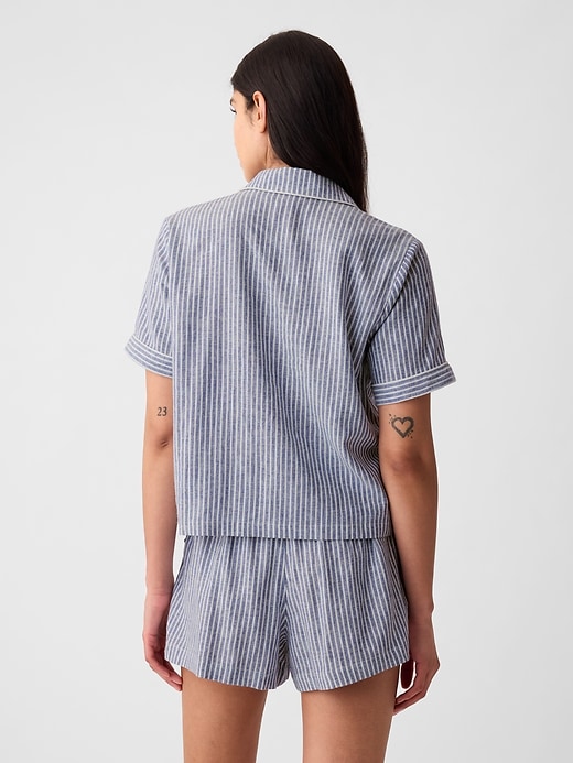 Image number 2 showing, Linen-Blend PJ Shirt