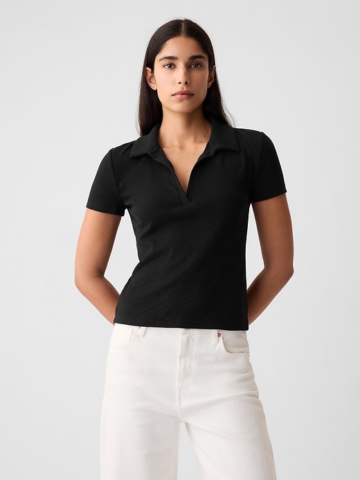 Image number 1 showing, Essential Rib Polo Shirt