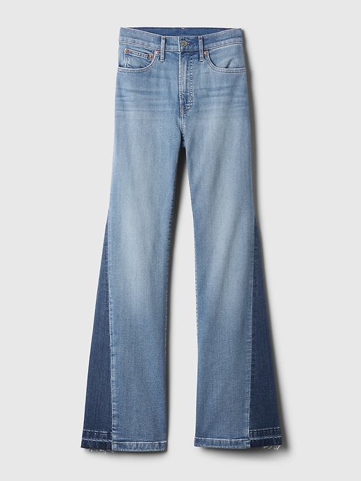 Image number 7 showing, High Rise Patched '70s Flare Jeans