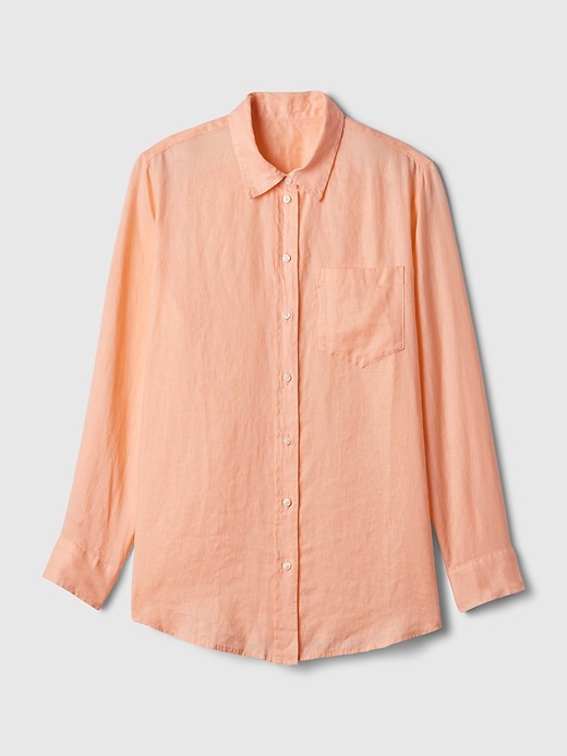 Image number 5 showing, 100% Linen Boyfriend Shirt